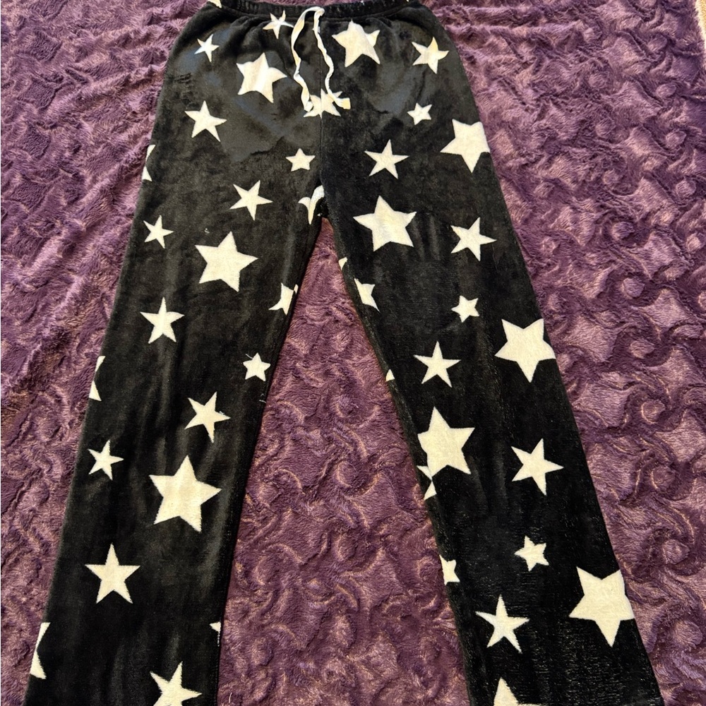 Fuzzy Star Pajama Pants